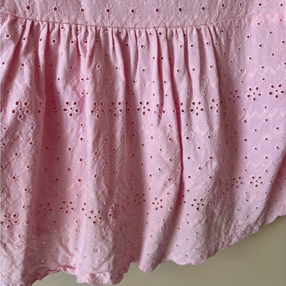 Torrid Plus Sz 2X Pink Eyelet Button Down Peplum Shirt - Picture 8 of 13